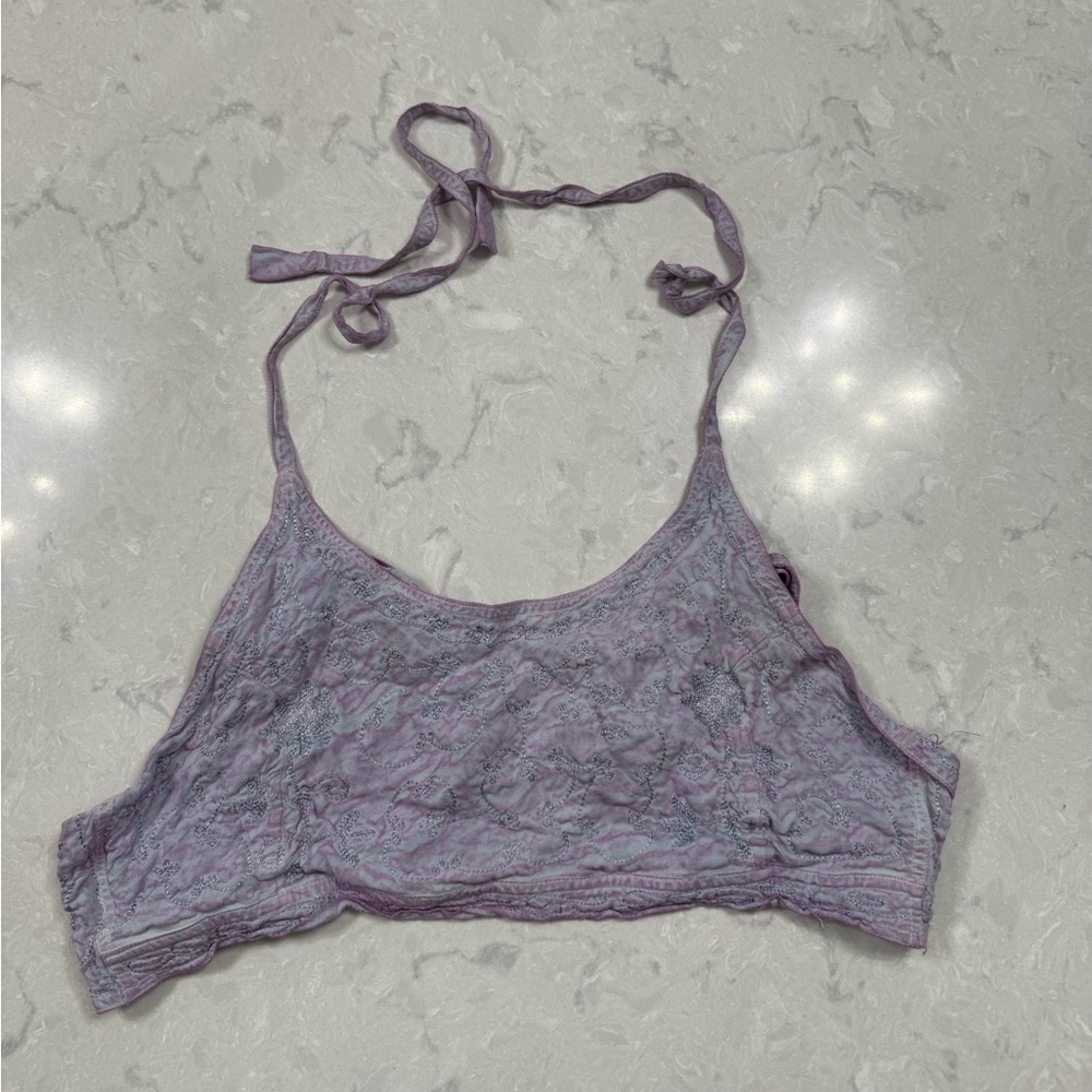 purple flower hippie pants with matching top
